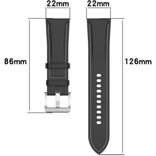 Pasek Bizon Strap Watch Casual 22 mm do smartwatcha czarny