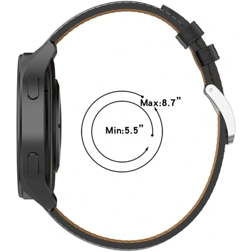 Pasek Bizon Strap Watch Casual 22 mm do smartwatcha czarny