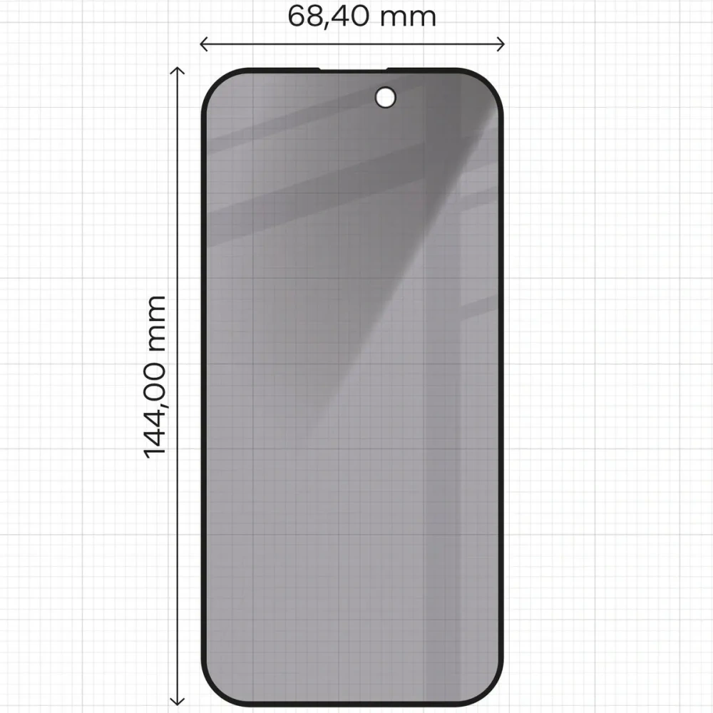 Hurtownia GSM - Bizon Glass Edge Shadow Apple iPhone 14 Pro nuanțat cu un cadru negru - BIZ5442 - {ean13} - Hurt