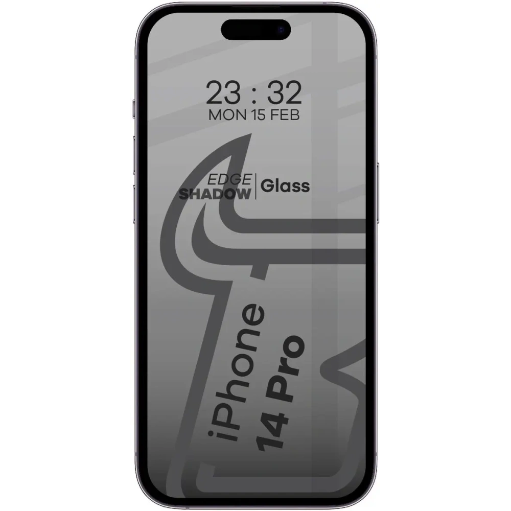 Wholesale Bizon Glass Edge Shadow Apple iPhone 14 Pro tinted with a black frame - BIZ5442 - {ean13} - Hurt
