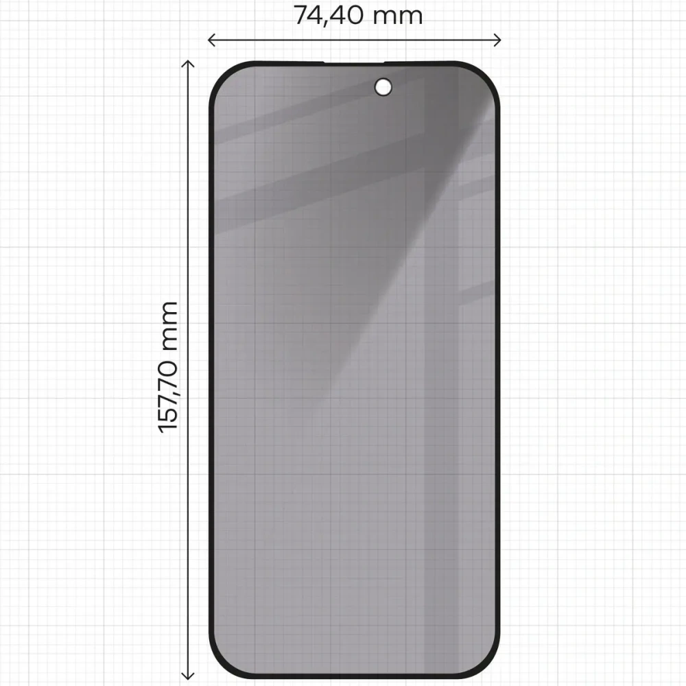 Wholesale Bizon Glass Edge Shadow Apple iPhone 14 Pro Max tinted with a black frame - BIZ5443 - {ean13} - Hurt