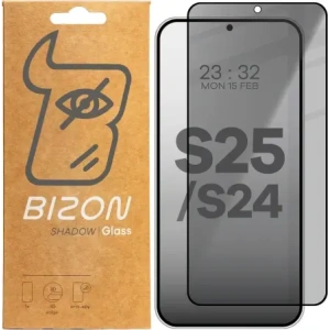 Hurtownia GSM - Prywatyzující tvrzené sklo Bizon Glass Edge Shadow pro Samsung Galaxy S25/S24 z černým rámečkem. - BIZ5445 - {ean13} - Hurt