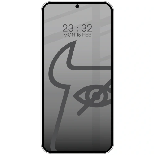 Prywatyzujące szkło hartowane Bizon Glass Edge Shadow do Samsung Galaxy S25/S24 przyciemniane z czarną ramką