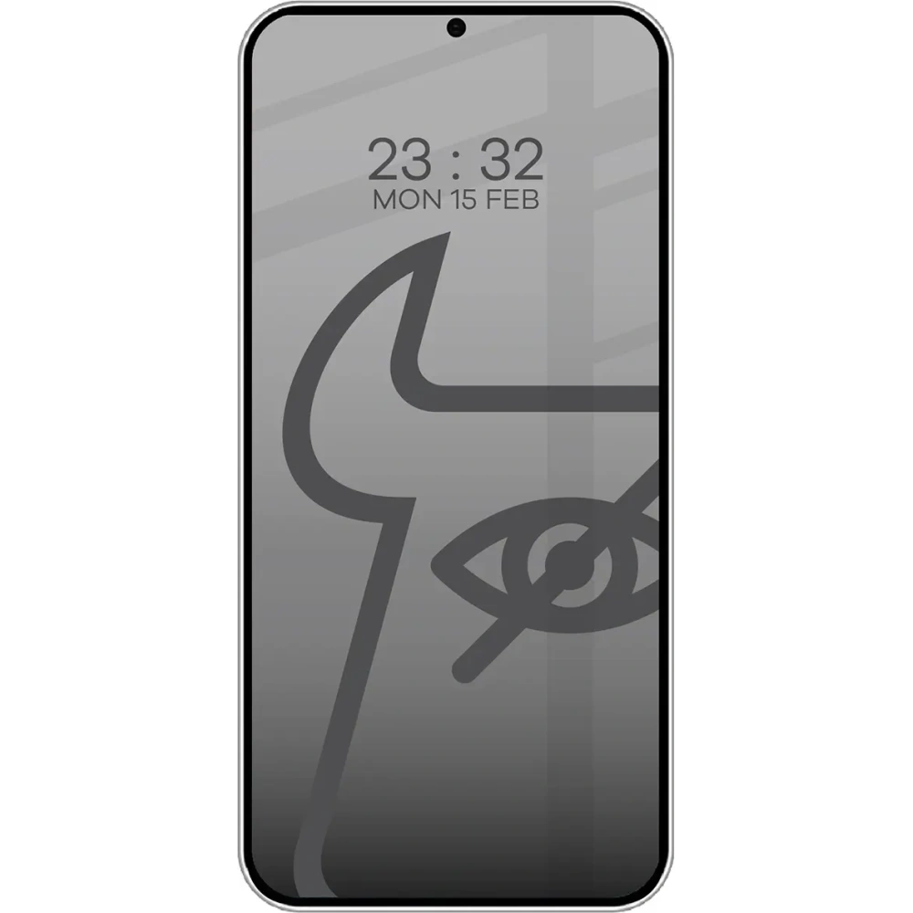 Hurtownia GSM - Prywatyzujące szkło hartowane Bizon Glass Edge Shadow do Samsung Galaxy S25 Plus / S24 Plus przyciemniane z czarną ramką - BIZ5447 - {ean13} - Hurt