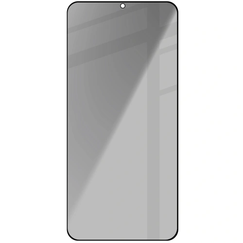 Prywatyzujące szkło hartowane Bizon Glass Edge Shadow do Samsung Galaxy S25 Plus / S24 Plus przyciemniane z czarną ramką