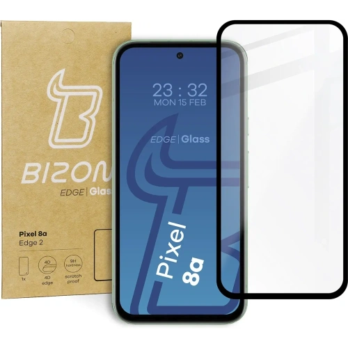 Szkło hartowane Bizon Glass Edge 2 do Pixel 8a czarne