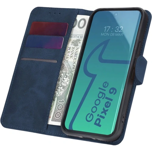 Etui z klapką Bizon Case Pocket do Google Pixel 9 / 9 Pro granatowe