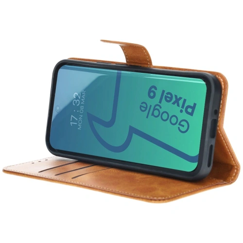 Etui z klapką Bizon Case Pocket do Google Pixel 9 / 9 Pro brązowe