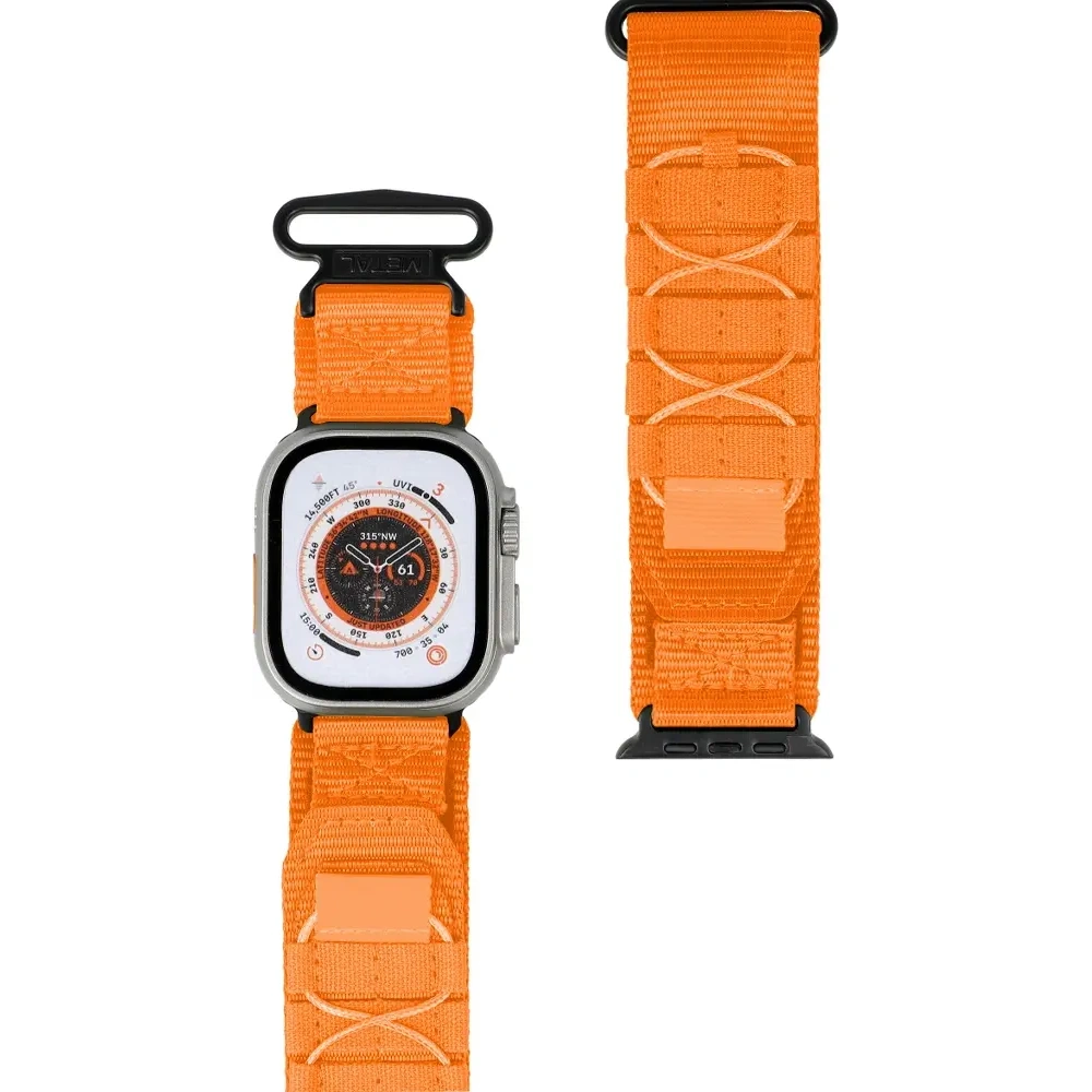 Hurtownia GSM - Sportowy pasek do zegarka Bizon Strap Watch Adventure do Apple Watch 44/45/46/49 mm pomarańczowy - BIZ5461 - {ean13} - Hurt