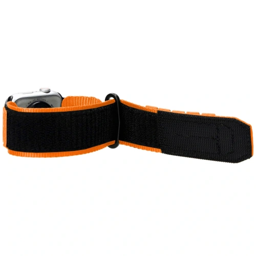 Sportowy pasek do zegarka Bizon Strap Watch Adventure do Apple Watch 44/45/46/49 mm pomarańczowy