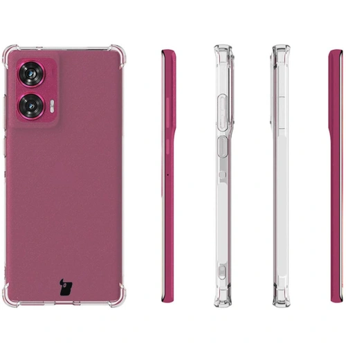 Elastyczne etui Bizon Case Salpa do Motorola Edge 50 Fusion przezroczyste