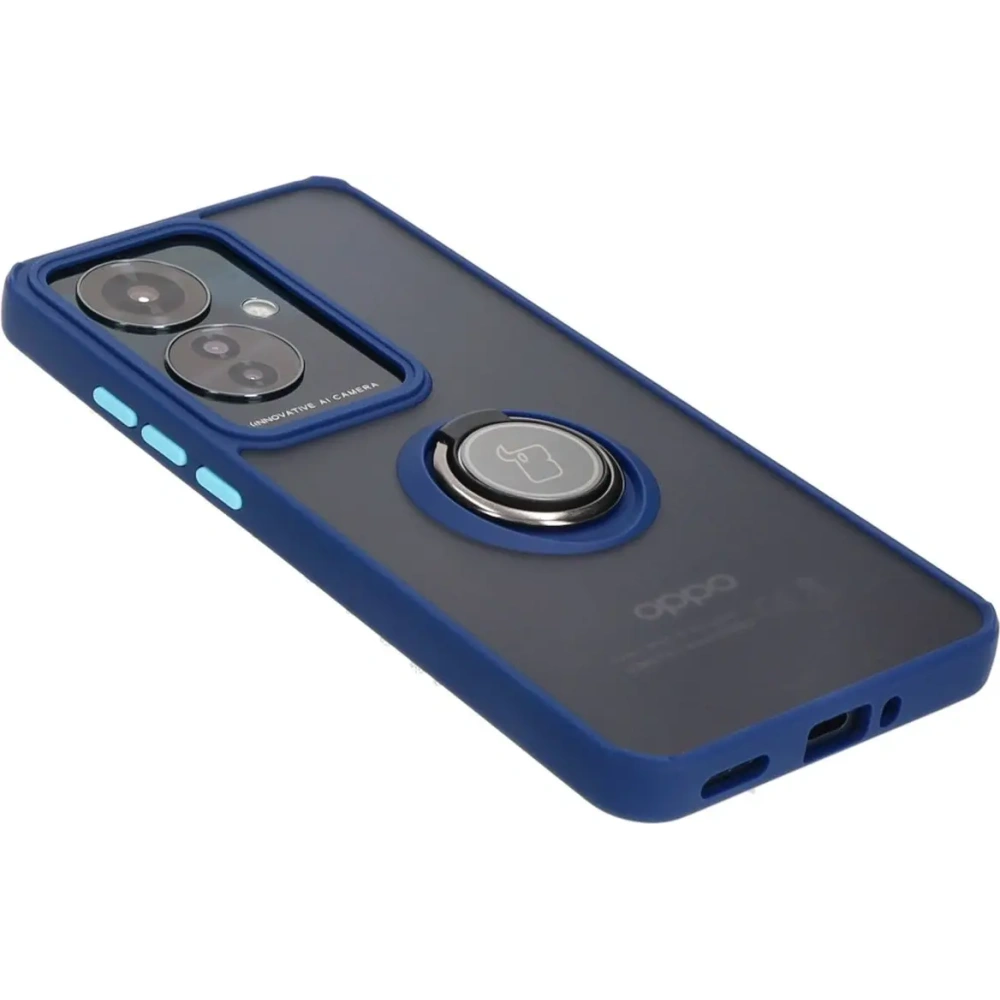 Hurtownia GSM - Bizon Case Hybrid Gyűrű Oppo Reno11 F 5G füstös, tengerészkék kerettel - BIZ4898 - {ean13} - Hurt