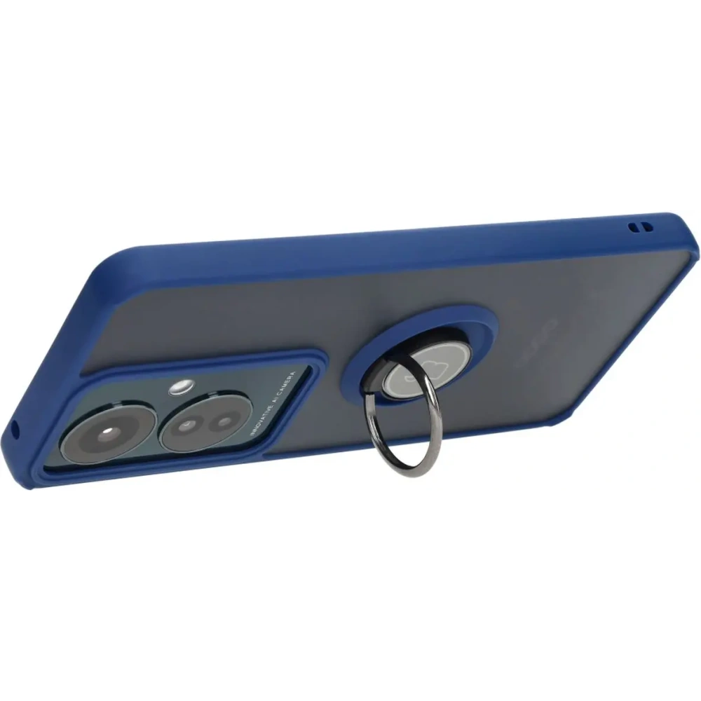 Hurtownia GSM - Bizon Case Hybrid Gyűrű Oppo Reno11 F 5G füstös, tengerészkék kerettel - BIZ4898 - {ean13} - Hurt