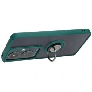 Hurtownia GSM - Bizon Caz Hybrid Ring Oppo Reno11 F 5G fumuriu cu ramă verde închis - BIZ4899 - {ean13} - Hurt