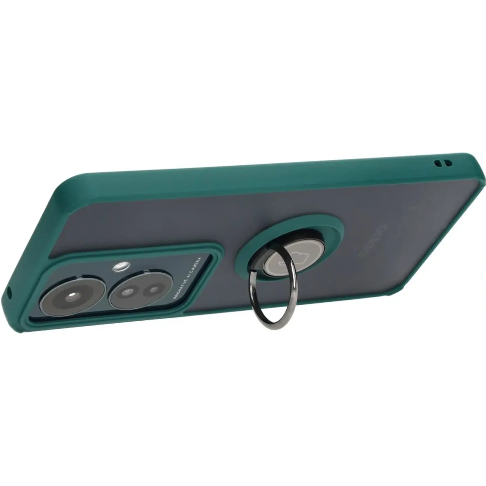 Hurtownia GSM - Bizon Case Hybrid Ring Oppo Reno11 F 5G rauchig mit einem dunkelgrünen Rahmen - BIZ4899 - {ean13} - Hurt