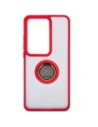 Hurtownia GSM - Bizon Case Hybrid Gyűrű Oppo Reno11 F 5G füstös piros kerettel - BIZ5471 - {ean13} - Hurt