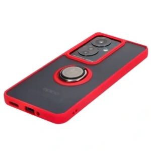 Hurtownia GSM - Bizon Case Hybrid Ring Oppo Reno11 F 5G rauchig mit rotem Rahmen - BIZ5471 - {ean13} - Hurt