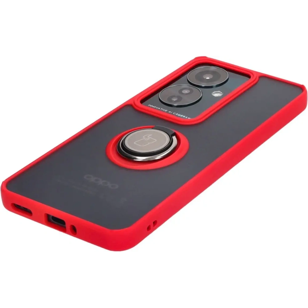 Hurtownia GSM - Bizon Case Hybrid Gyűrű Oppo Reno11 F 5G füstös piros kerettel - BIZ5471 - {ean13} - Hurt