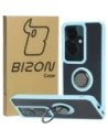 Bizon Case Hybrid Gyűrű Oppo Reno11 F 5G füstös színben, világoskék kerettel.