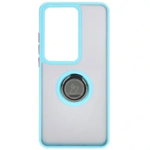 Hurtownia GSM - Bizon Case Hybrid Ring Oppo Reno11 F 5G rauchig mit einem hellblauen Rahmen - BIZ5472 - {ean13} - Hurt