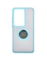 Wholesale Bizon Case Hybrid Ring Oppo Reno11 F 5G smoky with a light blue frame - BIZ5472 - {ean13} - Hurt
