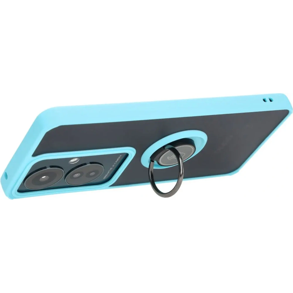 Hurtownia GSM - Bizon Case Hybrid Ring Oppo Reno11 F 5G rauchig mit einem hellblauen Rahmen - BIZ5472 - {ean13} - Hurt