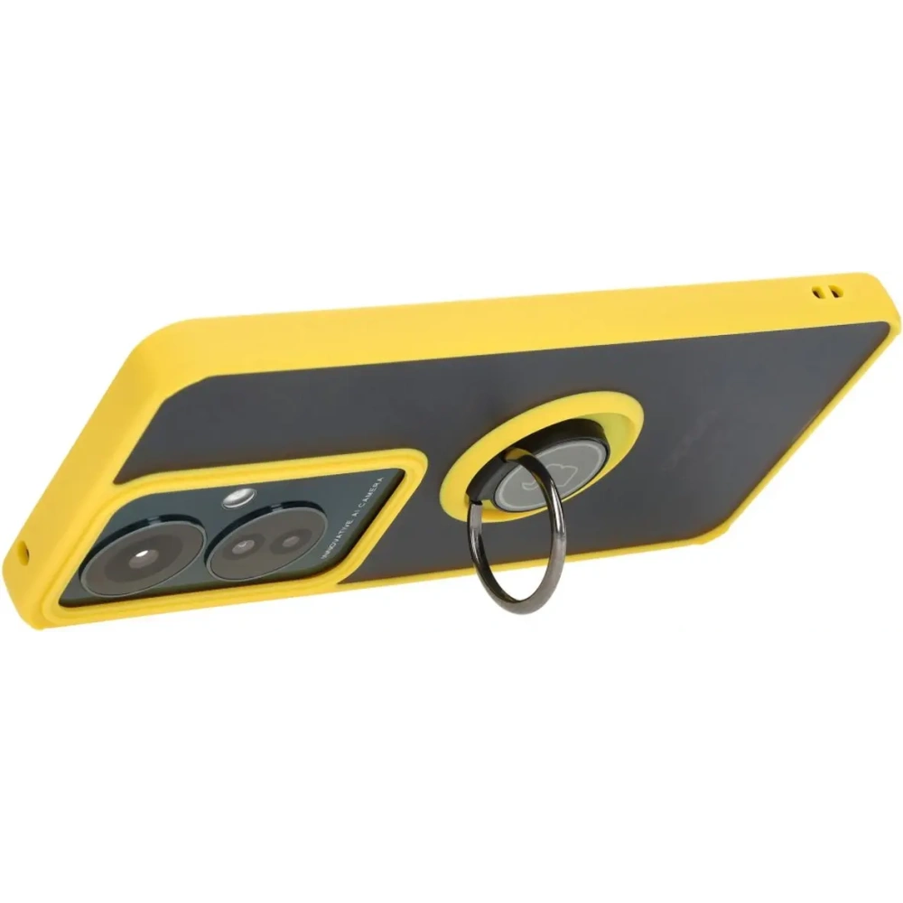 Hurtownia GSM - Bizon Case Hybrid Ring Oppo Reno11 F 5G fumuriu cu un cadru galben - BIZ5473 - {ean13} - Hurt