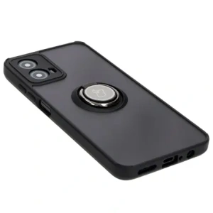 Hurtownia GSM - Etui z uchwytem na palec Bizon Case Hybrid Ring do Motorola Moto G34 5G przydymione z czarną ramką - BIZ4903 - {ean13} - Hurt