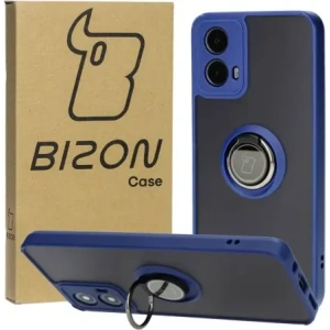Hurtownia GSM - Bizon Case Hybrid Ring Motorola Moto G34 5G rauchig mit einem navyblauen Rahmen - BIZ4904 - {ean13} - Hurt
