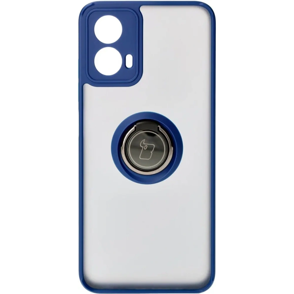 Hurtownia GSM - Bizon Case Hybrid Ring Motorola Moto G34 5G fumurie cu un cadru albastru marin - BIZ4904 - {ean13} - Hurt