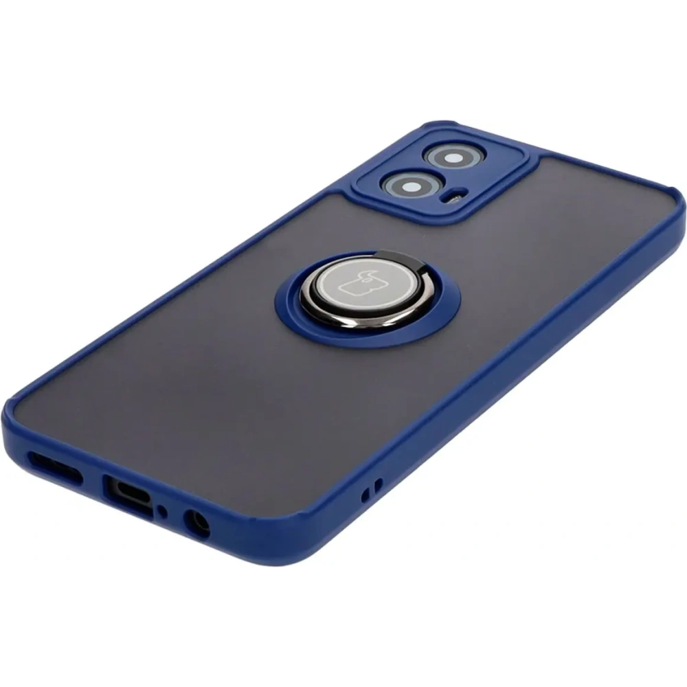 Hurtownia GSM - Bizon Case Hybrid Ring Motorola Moto G34 5G fumurie cu un cadru albastru marin - BIZ4904 - {ean13} - Hurt