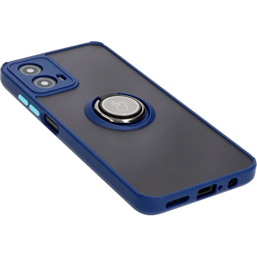 Hurtownia GSM - Bizon Case Hybrid Ring Motorola Moto G34 5G fumurie cu un cadru albastru marin - BIZ4904 - {ean13} - Hurt