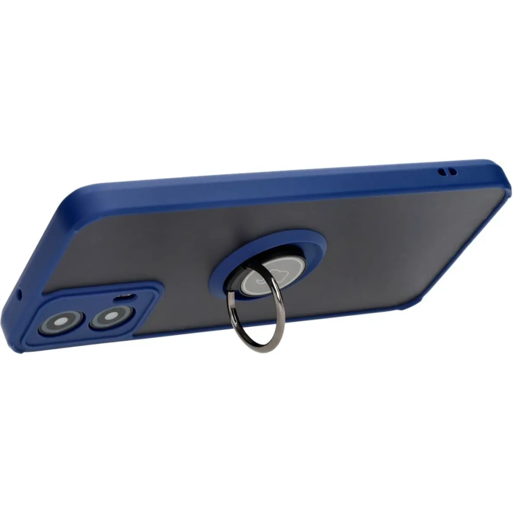 Hurtownia GSM - Bizon Case Hybrid Ring Motorola Moto G34 5G fumurie cu un cadru albastru marin - BIZ4904 - {ean13} - Hurt