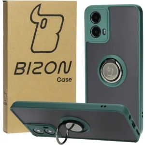 Hurtownia GSM - Bizon Case Hybrid Ring Motorola Moto G34 5G füstös sötétzöld kerettel - BIZ4905 - {ean13} - Hurt