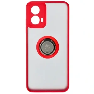 Hurtownia GSM - Etui z uchwytem na palec Bizon Case Hybrid Ring do Motorola Moto G34 5G przydymione z czerwoną ramką - BIZ4906 - {ean13} - Hurt