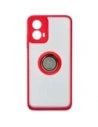 Hurtownia GSM - Etui z uchwytem na palec Bizon Case Hybrid Ring do Motorola Moto G34 5G przydymione z czerwoną ramką - BIZ4906 - {ean13} - Hurt