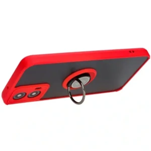 Hurtownia GSM - Etui z uchwytem na palec Bizon Case Hybrid Ring do Motorola Moto G34 5G przydymione z czerwoną ramką - BIZ4906 - {ean13} - Hurt
