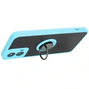 Hurtownia GSM - Etui z uchwytem na palec Bizon Case Hybrid Ring do Motorola Moto G34 5G przydymione z jasnoniebieską ramką - BIZ4907 - {ean13} - Hurt