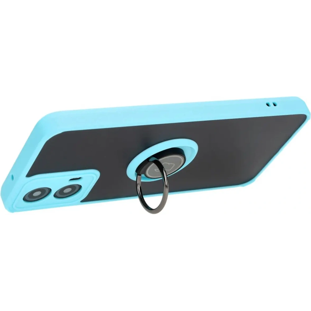 Hurtownia GSM - Bizon Case Hybrid Ring Motorola Moto G34 5G rauchig mit einem hellblauen Rahmen - BIZ4907 - {ean13} - Hurt