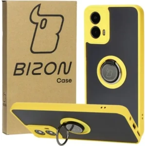Hurtownia GSM - Bizon Case Hybrid Ring Motorola Moto G34 5G füstös sárga kerettel - BIZ4908 - {ean13} - Hurt