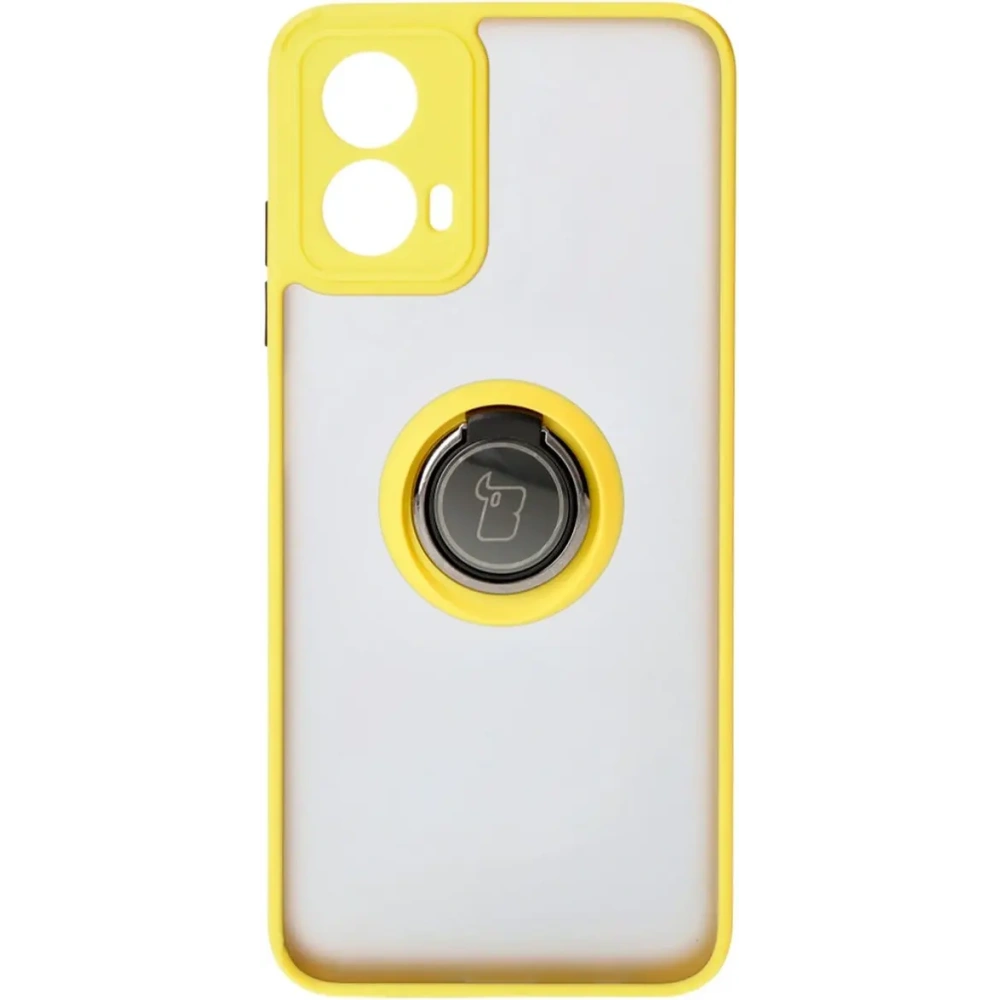 Wholesale Bizon Case Hybrid Ring Motorola Moto G34 5G smoky with a yellow frame - BIZ4908 - {ean13} - Hurt