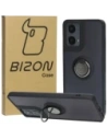 Hurtownia GSM - Bizon Case Hybrid Ring Motorola Moto G04 / G24 / G24 Power fumuriu cu un cadru negru - BIZ4910 - {ean13} - Hurt