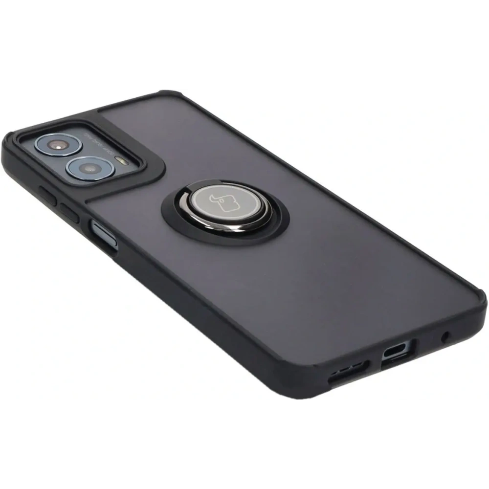 Hurtownia GSM - Bizon Case Hybrid Ring Motorola Moto G04 / G24 / G24 Power fumuriu cu un cadru negru - BIZ4910 - {ean13} - Hurt