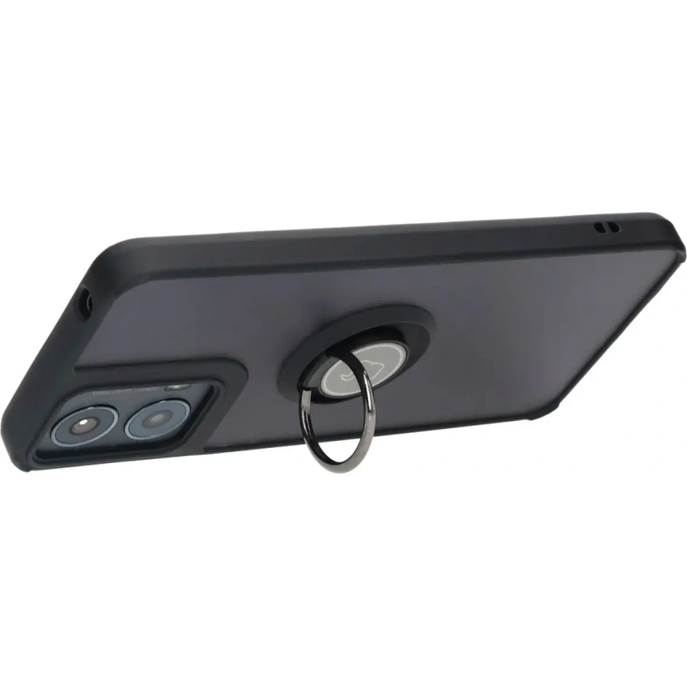 Hurtownia GSM - Bizon Case Hybrid Ring Motorola Moto G04 / G24 / G24 Power fumuriu cu un cadru negru - BIZ4910 - {ean13} - Hurt