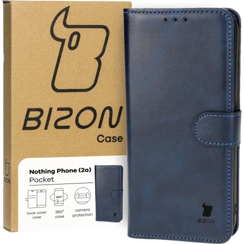 Etui z klapką Bizon Case Pocket do Nothing Phone (2a) / (2a) Plus granatowe