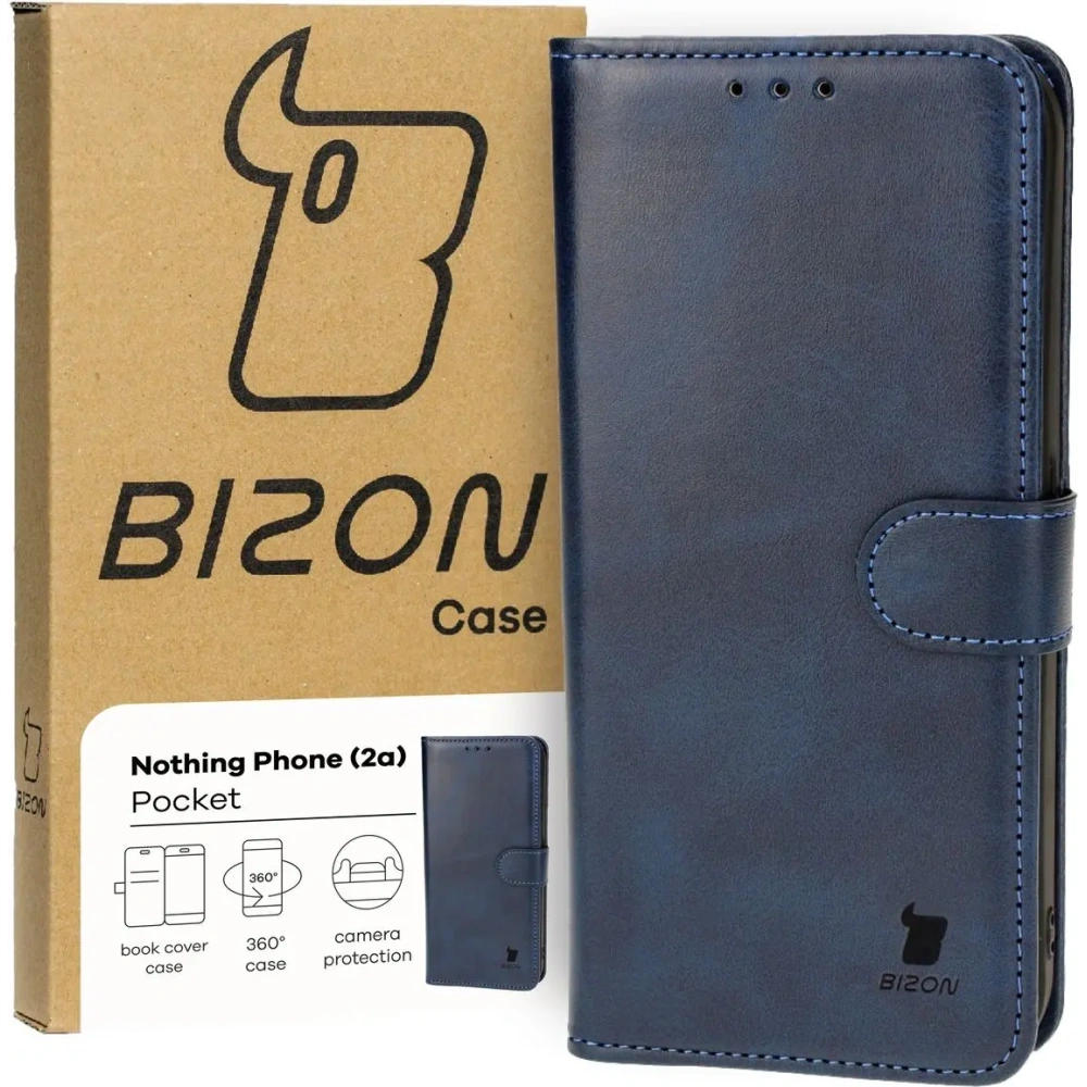 Hurtownia GSM - Etui z klapką Bizon Case Pocket do Nothing Phone (2a) / (2a) Plus granatowe - BIZ4911 - {ean13} - Hurt