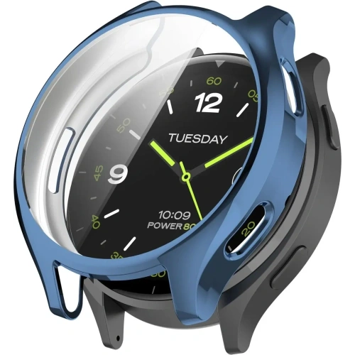 Etui z osłoną ekranu Bizon Case Watch Felipe do Xiaomi Watch 2 niebieskie