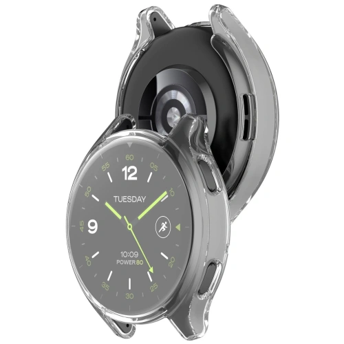 Etui z osłoną ekranu Bizon Case Watch Felipe do Xiaomi Watch 2 przezroczyste