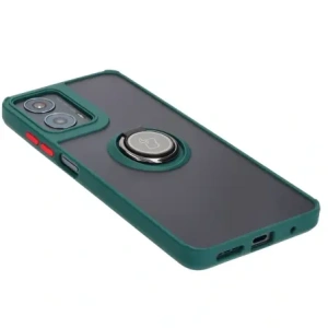 Hurtownia GSM - Bizon Case Hybrid Ring Motorola Moto G04 / G24 / G24 Power rauchig mit einem dunkelgrünen Rahmen - BIZ5485 - {ean13} - Hurt