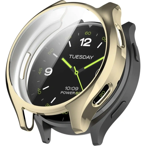 Etui z osłoną ekranu Bizon Case Watch Felipe do Xiaomi Watch 2 złote